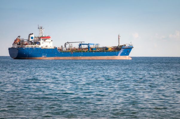 Unknown Industrial ship. Mediterranean sea.